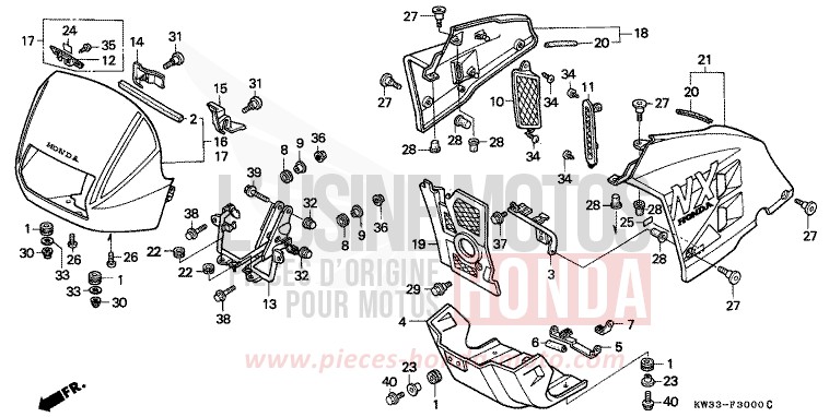 COWL for Dominator 250 BLACK (NH1E) from 1990